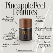Pineapple Peel product with features listed on a white background