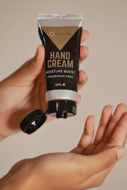 hands applying Jo Collection Moisture Boost hand cream