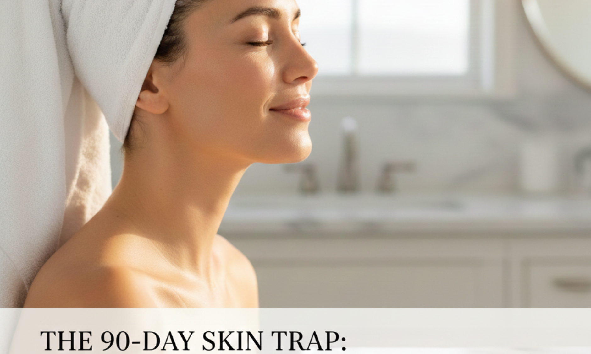 Woman with bright skin with sun bouncing off face