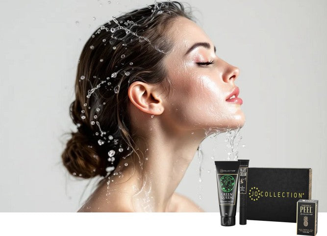 Skincare products for a fresh nightly routine.