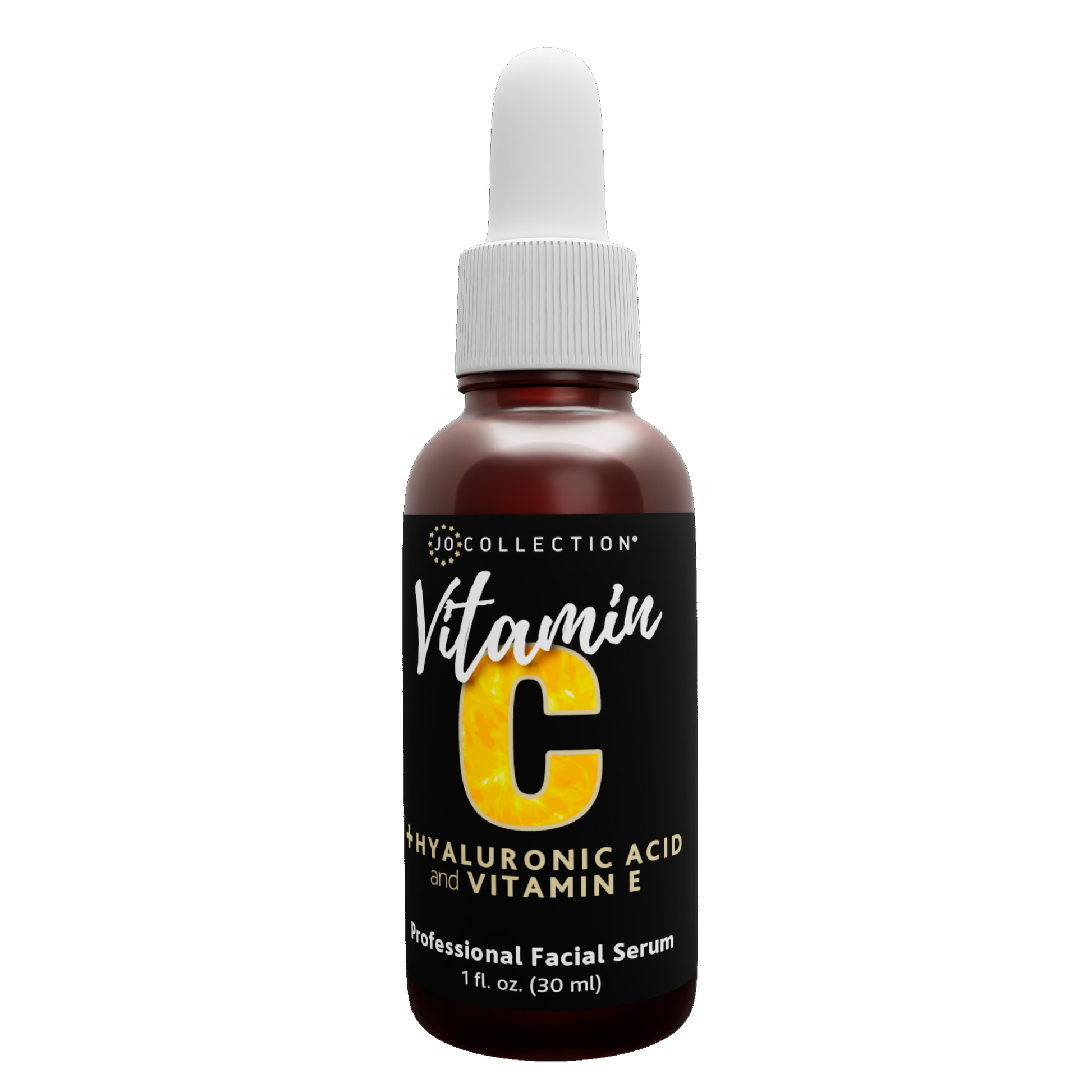 Image of Jo Collections Vitamin C Serum bottle with hyaluronic acid and vitamin E