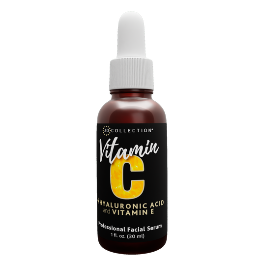 Image of Jo Collections Vitamin C Serum bottle with hyaluronic acid and vitamin E